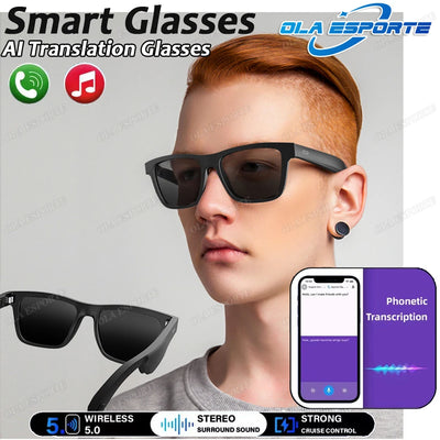 For Xiaomi Smart Glasses AI Intelligent Translation Wireless Bluetooth Glasses Real-time Interpretation Headset sunglasses Men
