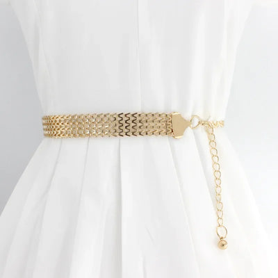 Fashion Chain Belt Women Lady High Waist Gold Belts Waistband for Party Jewelry Dress Metal Chain Belt Chain Belt Designer Belt