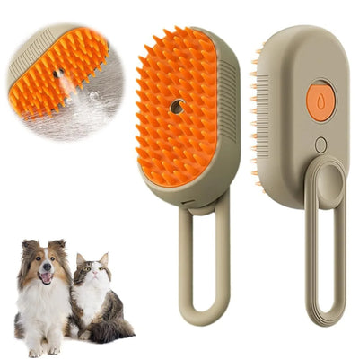 Pet Steam Groomer Brush Defur Comb for Cats Dogs 3 in 1 Steam Cat Steam Brush Multifunctional Hair Removal Comb for Cats Dogs