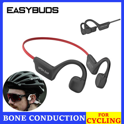 EASYBUDS Bone Conduction Wireless Earphone Bluetooth 5.2 Open Ear Sports Headphones Waterproof Ear Hook Headset Cycling Running