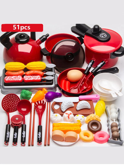 Children's Educational Simulation Play House Kitchen Toy set Girl Simulation Cooking Tableware Set Gifts Toys for Girls